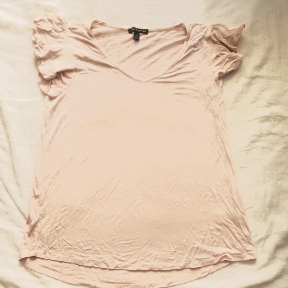 Cable & Gauge Light Pink Blouse Size L